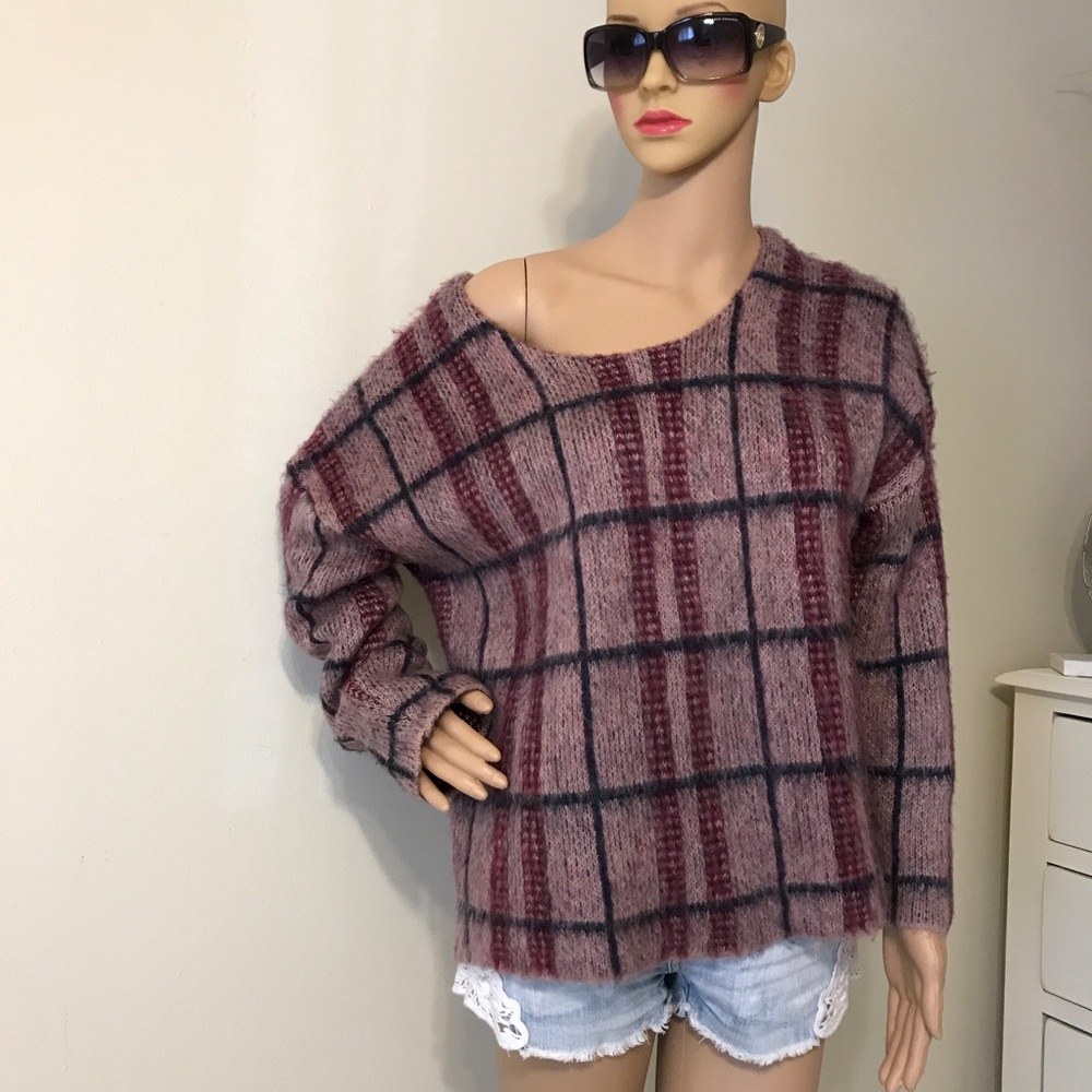 JOA Oversized Fuzzy Cozy Sweater